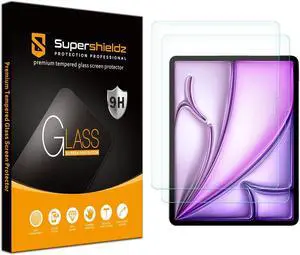 (2 Pack) Designed for iPad Air 13 inch (M3/M2 2025/2024) Screen Protector [Tempered Glass] Anti Scratch Bubble Free