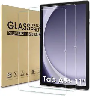 2 Pack Screen Protector Compatible with  Galaxy Tab A9+ 11 Inch Tempered Glass Film Replacement for Galaxy Tab A9+ 11 InchAnti Scratch Anti BubbleHigh Definition