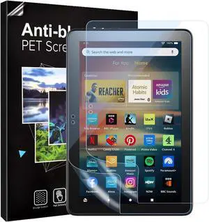 [2 Pack Anti Blue Light Screen Protector Compatible with Fire HD 8 & 8 Plus 12th/10th Generation (8 Inch - 2024/2022/2020 Released) Anti-Scratch Slim Film Fit Kindle HD 8 & 8 Plus