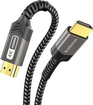 4K HDMI Cable (25FT 4K 60Hz HDR High Speed 18 Gbps eARC Nylon Braided Cord) - Compatible with PS5 PS4 Xbox   TV HDTV Blu-ray PC