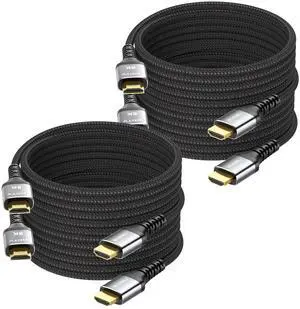 8K HDMI Cable 10 FT 4-Pack HDMI 2.1 Gaming Cord Support 8K@60Hz 4K@120Hz Dynamic HDR10+ SBTM VRR QFT ALLM 3D HDCP 2.3 for PS5 Xbox Nintendo Switch TV PC Monitor Graphics Card