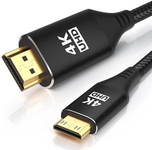 Mini HDMI to HDMI Cable 3.3FT [Aluminum Shell Braided] High Speed 4K 60Hz HDMI 2.0 Cord Compatible with Camera Camcorder Tablet and Graphics/Video Card Laptop Raspberry Pi Zero W
