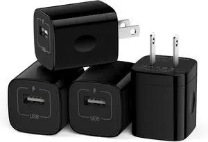 USB Charger Block 5V 1A Power Adapter USB Wall Plug Charging Box Cube for  Galaxy S25/S24/S23/S22/S21/S20/S10 USBs Plugs for Wall Outlet for iPhone 16e16/15/14/13/12/11/SE/XR Google Pixel 9