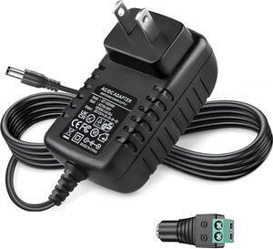 12V 3A AC Adapter Power Supply DC12V 1A 2A Compatible DC12Volts 3Amps Power Adapter Charger Replacement 5.5mmx2.5mm/2.1mm Plug DC12V Power Cord