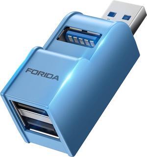 3 Ports USB 3.0 Adapter USB Hub with 1 USB 3.0 and 2 USB 2.0 Port Portable USB Port Splitter for Keyborad Mobile Hard Disk U Disk Camera Mouse etc (Blue)