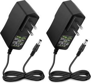 2 Pack DC 5V 2A Power Adapter AC 100-240V to DC 5V 2A 10W Power Supply Transformers 5.5 x 2.5mm Jack Also Compatible with 5.5x2.1mm Socket