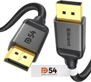 Silkland 54Gbps DisplayPort Cable 2.1 [VESA Certified], DP 2.1 Cable [16K@30Hz, 8K@120Hz, 4K@240Hz 165Hz 144Hz] HDR, HDCP DSC 1.2a, Compatible FreeSync G-Sync Gaming Monitor 5090 7900XTX, 6.6FT