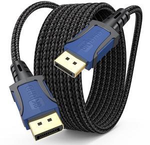 DisplayPort 1.4 Cable 10Ft 8K Long Display Port Cord DP 8K@60Hz 4k@144Hz 1080P@240Hz 10 Feet Dual Monitors Support 32.4Gbps HDR HDCP FreeSync G-Sync for Gaming Monitor Laptop Computer