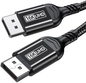 [ Certified] 40Gbps USB C to DisplayPort 2.1 Cable - 3.3ft Supports DP40 8K@120Hz / 4K@480Hz (Thunderbolt 4 to DisplayPort Cable) Black - Not for Portable USB-C Monitor