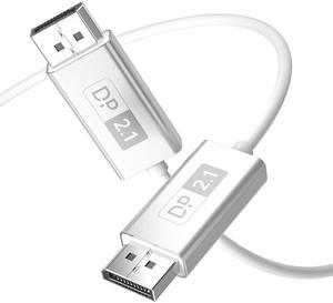 Fiber Optic DisplayPort 2.1 Cable 3.3ft DP 2.1 Cable [16K@30Hz 8K@60Hz 4K@240Hz] 40Gbps Video Display Port Cord Support UHBR10/HDCP/HDR10 FreeSync G-Sync for Gaming Monitor Graphics PC