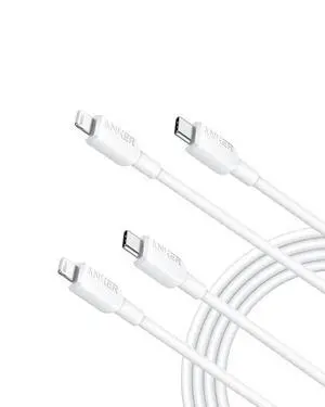 USB C to Lightning Cable(6FT 2Pack White) MFi Certified for iPhone 14 Series and More(Charger Not Included)