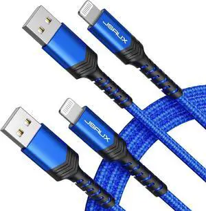 iPhone Charger Cable [2-Pack 6ft] MFi Certified Lightning Cable iPhone Fast Charging Charger Cable Cord Compatible with iPhone 13 12 11 Xs Max X XR 8 7 6s 6 Plus 5 iPad iPod - Blue