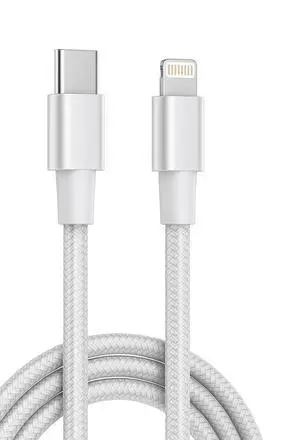 USB-C to Lightning Cable Nylon Braided Fast Charging Data Cable Braided Charging Cable 30000+ Plug Cycles Compatible with iPhone 14 13 12 11 Pro Max Xr Xs 8 and More