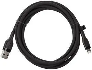 BoostCharge Flex Silicone USB Type A to Lightning Cable (2M/6.6FT) MFi Certified Charging Cable for iPhone 13 12 11 Pro Max Mini SE iPad and More 2-pack Black