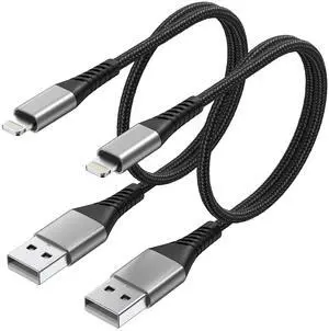 2 FT iPhone Charger Cord 2 Pack USB A to Lightning Cable 2FT iPhone Charger Fast Charging Cord for Car iPhone 14 13 12 11 Pro Max