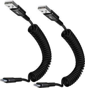 USB C Android Auto Carplay Cable Fast Charging for iPhone 16e/16 Pro Max/15 Pro/15 Plus 2 Pack 3ft Retractable Type C Car Charger Cord for  Galaxy S25 A16 A25 A35 A15 A54 A14 S24 S23 A53 A13