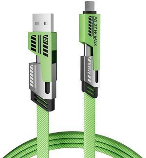 Long Multi USB Cable 6.6ft 4 in 1 Multi Charging Cable Zinc Alloy Charge Cable for iPhone 16 Pro Max16/15/14/13/12  Galaxy S23.