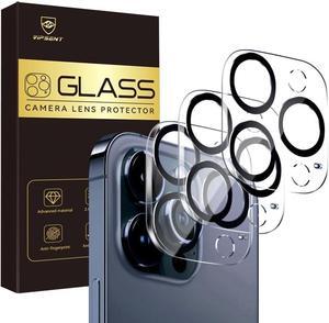 Camera Lens Protector for iPhone 16 pro 6.3 / iPhone 16 pro max 6.9 9H Tempered GlassUltra HD Scratch Resistance Easy to InstallCase Friendly[Does not Affect Night Shots] 3-Pack