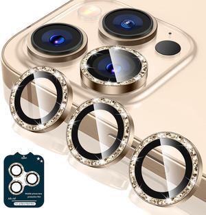 Camera Lens Protector Compatible for iPhone 16 Pro Max/16 Pro/14 Pro Max/14 Pro Metal Aluminum Alloy Tempered Glass Cover Camera Screen Protector Accessories Case Friendly