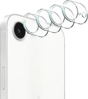 4-Pack Camera Lens Protector for iPhone 16e 9H Tempered Glass Camera Cover Screen Protector Accessories HD Clarity Anti-scratch Bubble Free Case Friendly Shockproof Full Protective