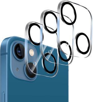 3 Pack Tempered Glass Camera Lens Protector for iPhone 13 6.1 & iPhone 13 Mini 5.4 Ultra HD 9H Hardness Anti-Scratch Case Friendly Easy to Install [No Affect on Night Shots]