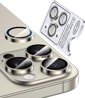 2 Pack Military Grade 9H+ Glass for iPhone 16 Pro Max/16 Pro Camera Lens Protector [1:1 Invisible Fit & Ultra Clarity] Camera Protector 16 Pro Max/16 Pro Tempered Glass Natural Titanium