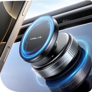Upgraded 360 Adjustable Vacuum Magnetic Phone Holder Stand[Strongest Suction & Ultra Magnetic] Car Phone Mount for MagSafe Suction Cup Compatible with Car/Gym/Mirror/Smooth Surface