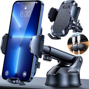 2025 Ultimate Car Phone Mount80+LBS Strongest Suction & Military-GradePatent & Safety Certs Cell Phone Holder Truck Stand for Dashboard Windshield Vent for iPhone 16 Pro Max 15 14  Black