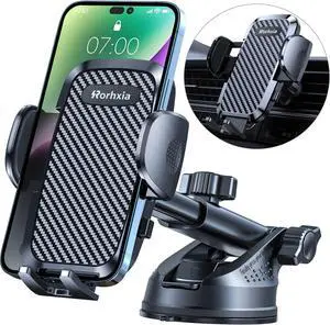 3-in-1 Phone Holders for Your Car [2025 Most Stable and Flexible Suction Cup] Vent Dashboard Windshield Cell Phone Car Mount Fit for iPhone  All Phone