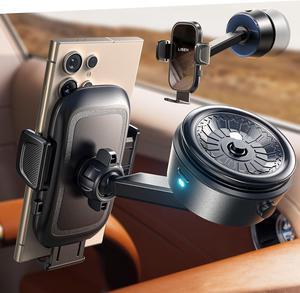 Car Phone Holder Mount Vacuum Electric Suction Cup Phone Mount Jeep Wrangler Accessories Fit Any Angle Any Position for iPhone Android and All Smartphones All Thick Case Gifts for Men Women