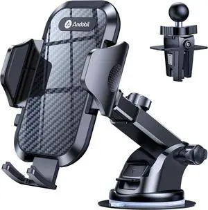 Car Phone Holder 2025 Military-Grade 85lbs Strongest Suction Phone Holders for Your Car Dashboard/Windshield/Vent Easy Clamp Cellphone Holder Truck Stand for iPhone 16 15 14 Pro Max