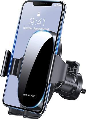Phone Holder Car Vent - Upgraded Spring Clip [Big Phone Friendly] Air Vent Cell Phone Mount for Car Hands Free Automobile Cradle Clip for iPhone Android Smartphone 4 to 7 Phone -Blue