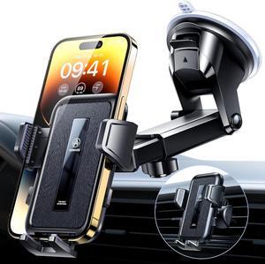2025 Upgraded Car Phone Holder [85+LBS Strongest Suction] Patent Safety Cell Phone Mount Windshield Dashboard Vent Truck Accessories Stand Cradle for iPhone 16 Pro Max 15 14 13 Android