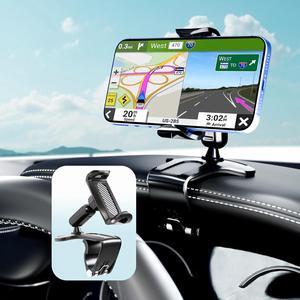 Phone Mount for Car Dashboard 360 Degree Rotation Universal Cell Phone Holder for Car Clip Mount Stand Suitable for 4 to 7 Smartphones (Standard Black)