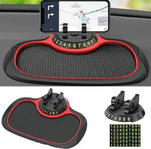 Multifunction Car Anti-Slip Mat with Auto Phone Holder and Extra Large Pad for Phones Keys Gadgets