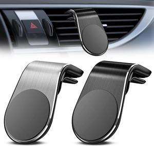 Mobile Phone Navigation Magnetic Bracket Navigation Bracket Car Mount Air Vent Phones Mount L Type 360 Rotatable Car Phone Mount Magnet Universal Car Cellphone Holder2pcs