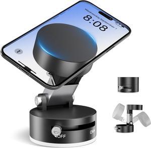 Magnetic Phone Holder for Car 360 Position Suction Cup Phone Mount Foldable Vacuum Magnetic Phone Stand for i-Phone 16/15/14/13/12 All Phones