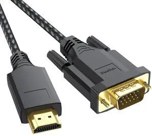 HDMI to VGA Cable 3ft HDMI-to-VGA Male to Male Active Converter Connector Cord for Monitor Projector HDTV Laptop Desktop...