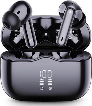 Wireless Earbuds Bluetooth 5.4 Headphones in Ear with 4 ENC Noise Cancelling Mic New Wireless Earphones HiFi Stereo Deep Bass 40H Playtime In-Ear Bluetooth Earbuds LED Display IP7 Waterproof USB-C