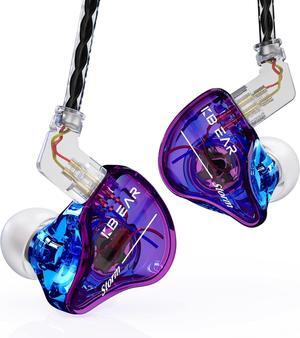 KBEAR Storm Professional in Ear Monitor Earphones for Singers Drummers Musicians Bassists Custom Wired Earbuds in Ear Headphones IEM Hi Res Detachable OFC Silver-Plated Cable