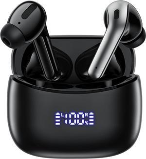Wireless Earbuds 60Hrs Playtime Bluetooth 5.4 Headphones Stereo Bass Ear Buds IPX7 Waterproof Sport in-Ear Earphones with Charging Case Ear Bud Build in Mic for Music Call Workout Fitness Android iOs