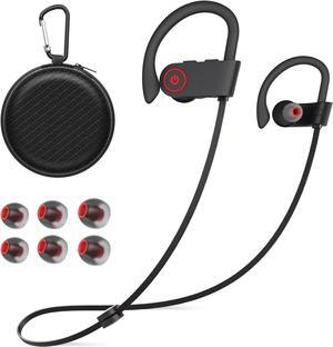 Bluetooth Wireless Headphones 16H Playtime Earbuds with Mic Stereo in-Ear Earphones IPX7 Waterproof Sports Sound Isolation Headsets for Running Gym Workout