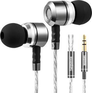 SP3060 Wired Headphones HD Bass Driven Audio Lightweight Aluminum Wired in Ear Earbud Headphones S/M/L Ear Bud Tips Earphone Case 3.5mm Tangle-Free Cord No Mic