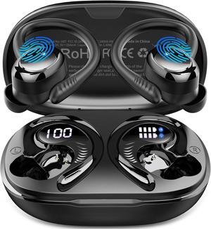 Wireless Earbuds Sport Bluetooth 5.4 Headphones with Earhook 2025 Hi-Fi Stereo Over Ear Buds 50H Earphones with 4 ENC Noise Canceling Mics IP7 Waterproof Headset for Running Workout (Android/iOS)