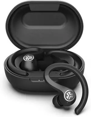 JBuds Air Sport True Wireless Bluetooth Earbuds + Charging Case Black IP66 Sweat Resistance Class 1 Bluetooth 5.0 Connection 3 EQ Sound Settings Signature Balanced Bass Boost