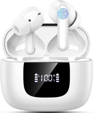 Wireless Earbuds for  S23 S24 S25 Ultra S21 S22 A35 A15 A14 iPhone 16 Pro 15 True Bluetooth 5.4 Headphones Ear Buds Noise Canceling in Ear Earphones Deep Bass HiFi Stereo Sweat Resistant Mic