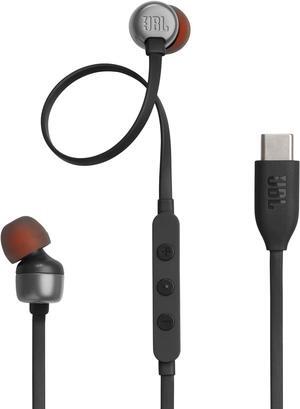 Tune 310C - Wired Hi-Res in-Ear Headphones Tangle-Free Flat Cable 3-Button Remote with Microphone (Black)