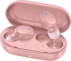 S8 Mini Wireless Earbuds Bluetooth 5.3 in Ear Light-Weight Headphones 60Hrs Playtime Ear Buds with Charging Case Bluetooth Headsets Premium Sound with Deep Bass for Sport-Pink