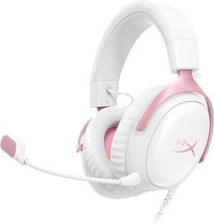 Cloud III  Wired Gaming Headset PC PS5 Xbox Series X|S Angled 53mm Drivers DTS Memory Foam Durable Frame Ultra-Clear 10mm Mic USB-C USB-A 3.5mm  Pink