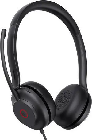 UH35 Wired Headset USB Headset with Noise Cancelling Mic Optimized for Skype and Zoom and Other Leading Conferencing Platforms All-Day Comfort Design Mute Button Busylight